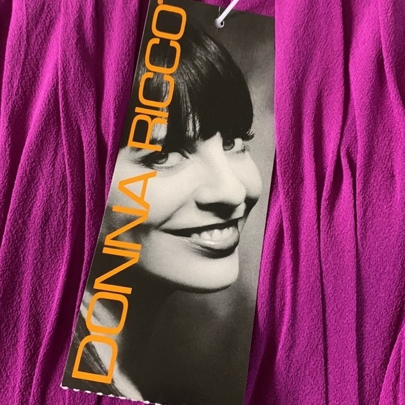 Donna Rico 100% Silk Lining Exposed Back High Waist Dress Size 8 - Picture 8 of 11